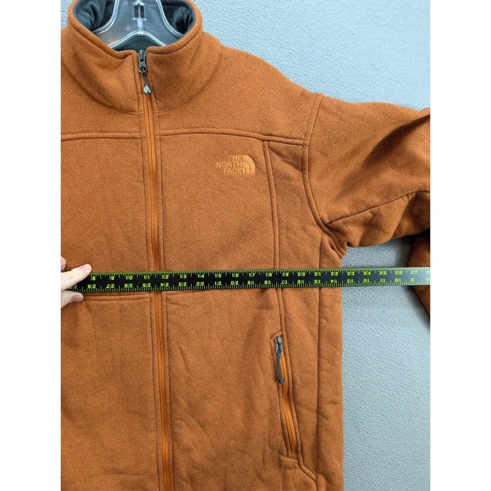 The North Face Fleece Jacket Polartec Thermal Pro Mens L Orange Full Zip Outdoor